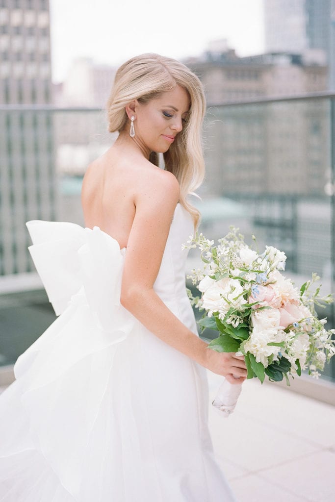 Bridal portrait on Hotel Monaco rooftop