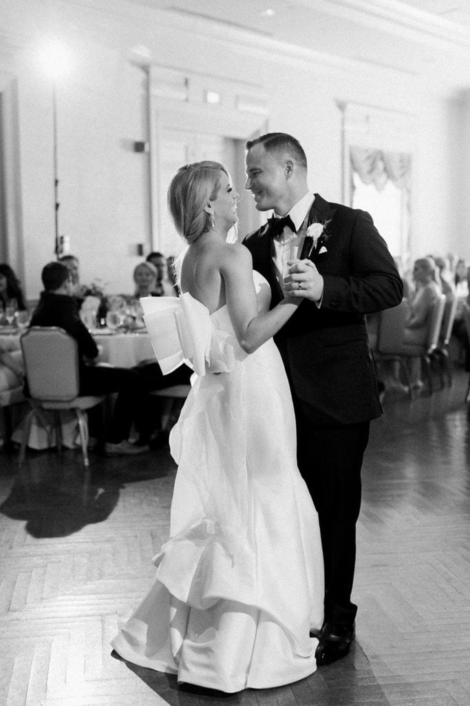 Bride and groom's first dance