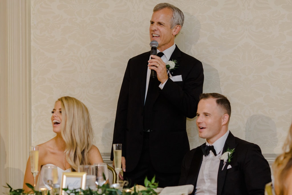 Father of the bride giving a speech