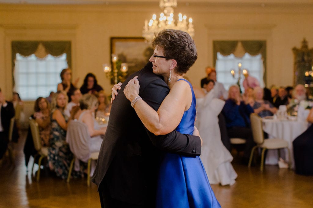 Mother son dance at Pittsburgh Field Club wedding