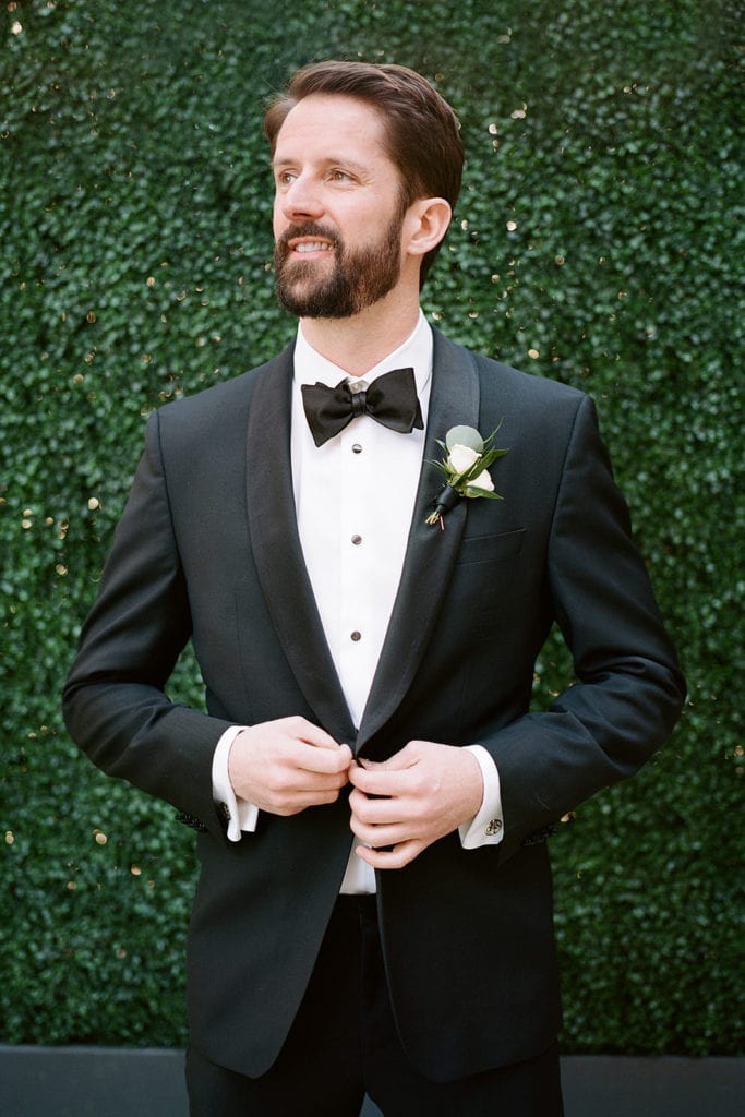 Grooms portrait at Pittsburgh's Hotel Monaco