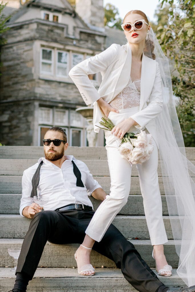 Ivory bridal suit