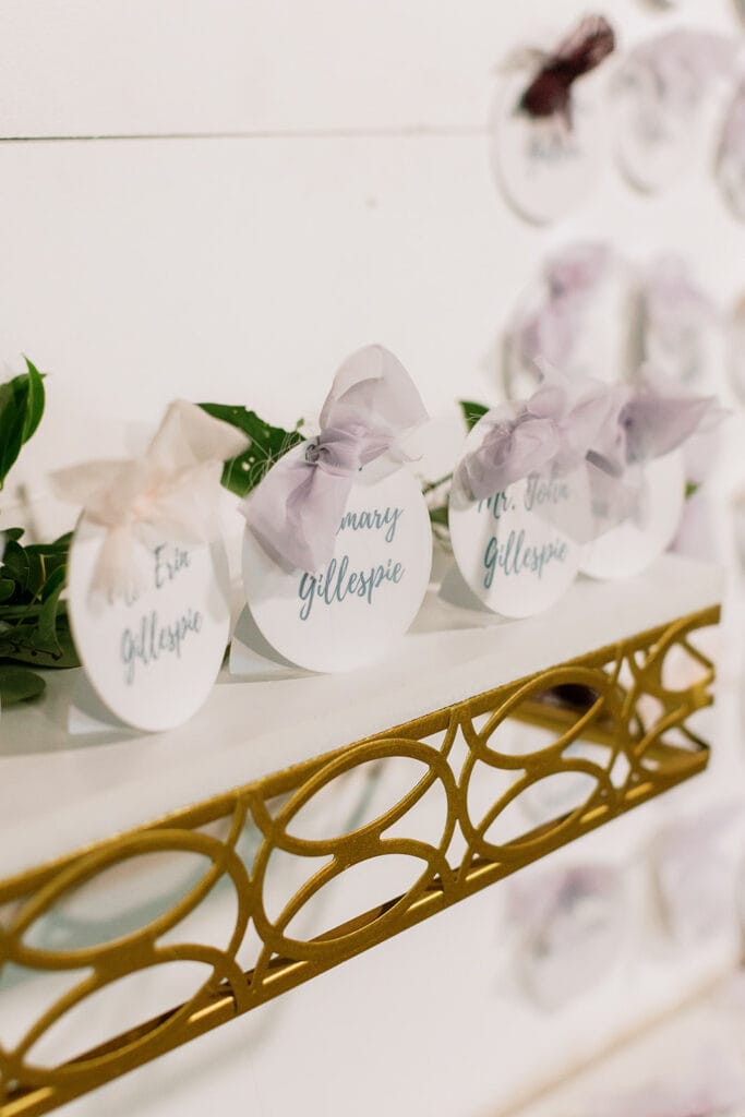 Wedding escort cards