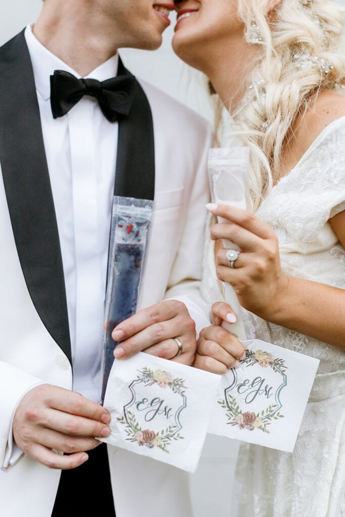 Custom monogrammed wedding napkins