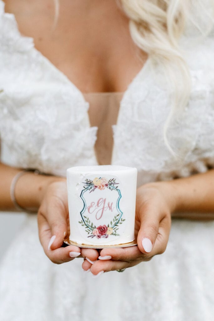 Custom monogrammed wedding candle favors