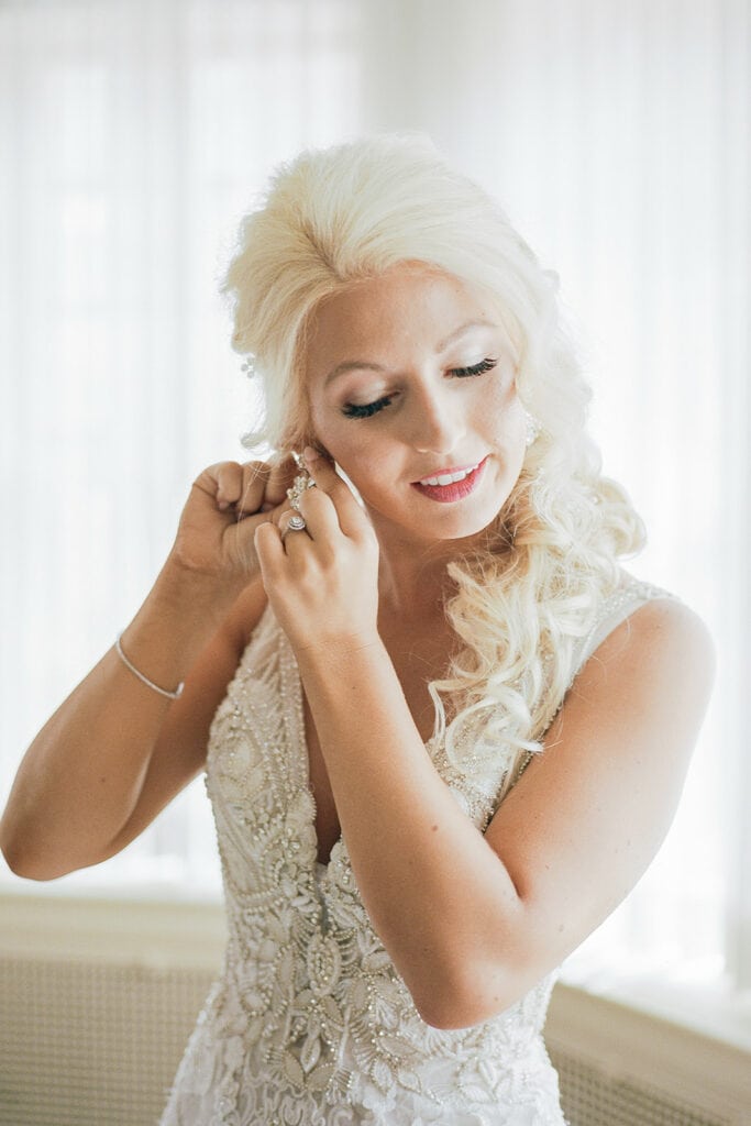 Soft and glamorous wedding makeup