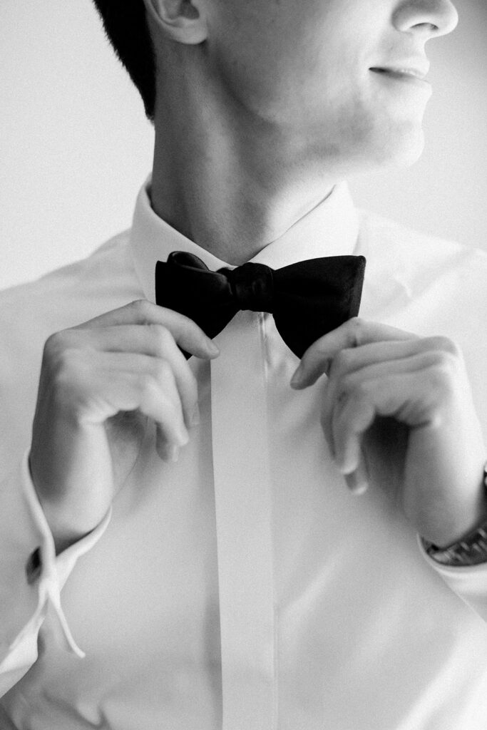 Groom's wedding bow tie