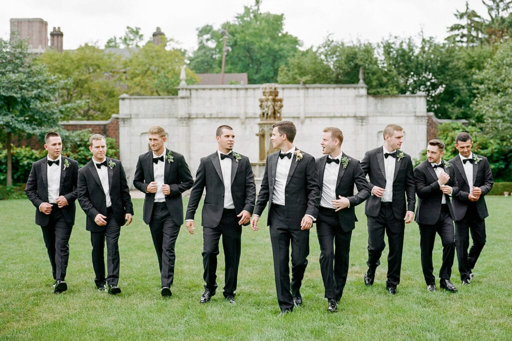 Classic black wedding tuxedos