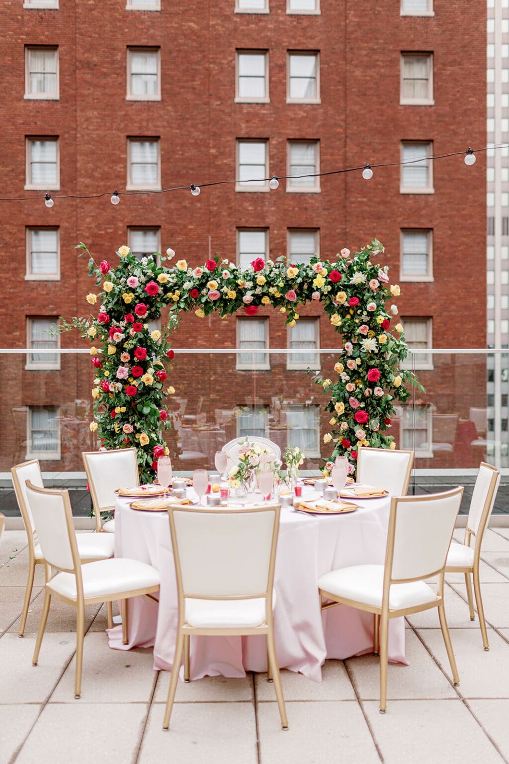 Colorful Rooftop Bridal Shower at Hotel Monaco - Lauren Renee