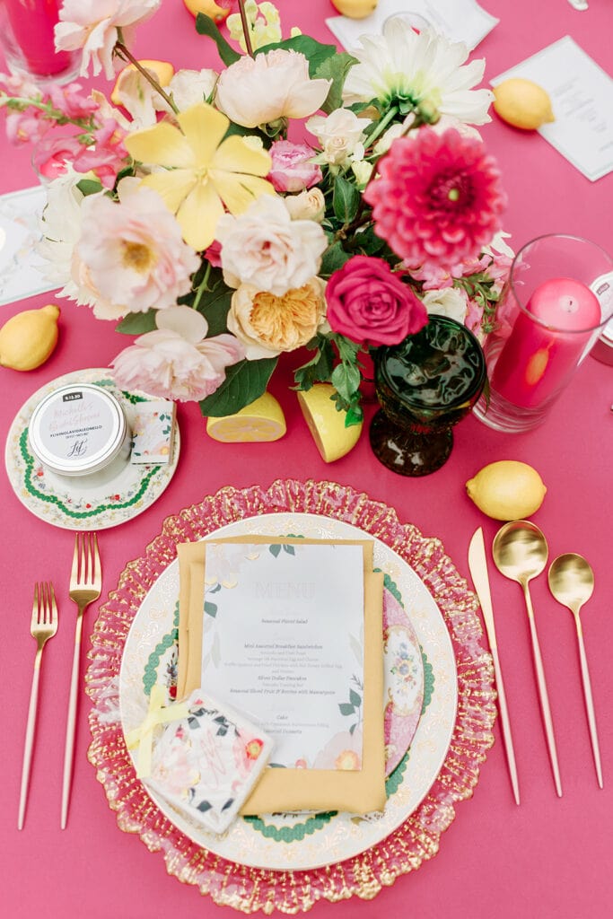 Citrus inspired bridal shower