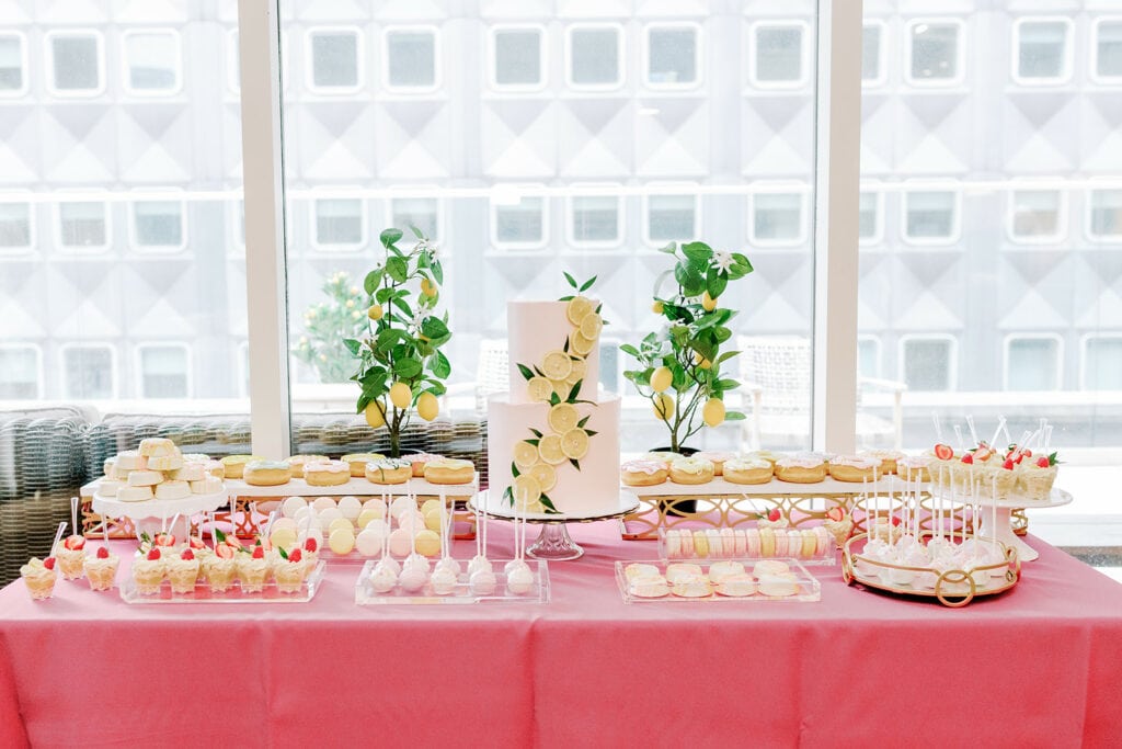 Lemon inspired bridal shower cake by Tasty Bakery