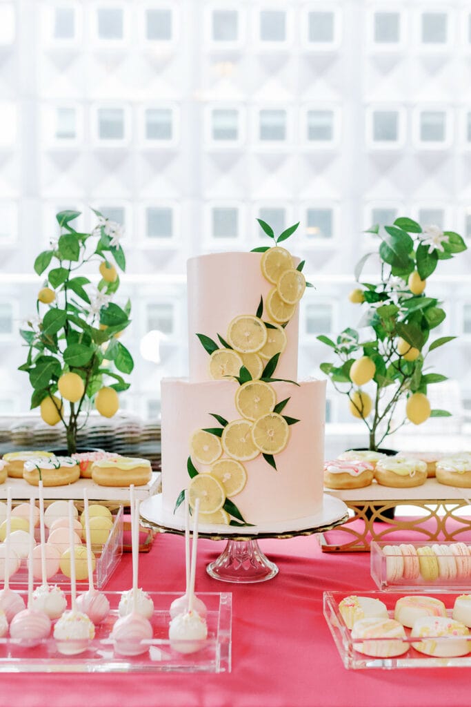 Tasty Bakery lemon inspired bridal shower cake