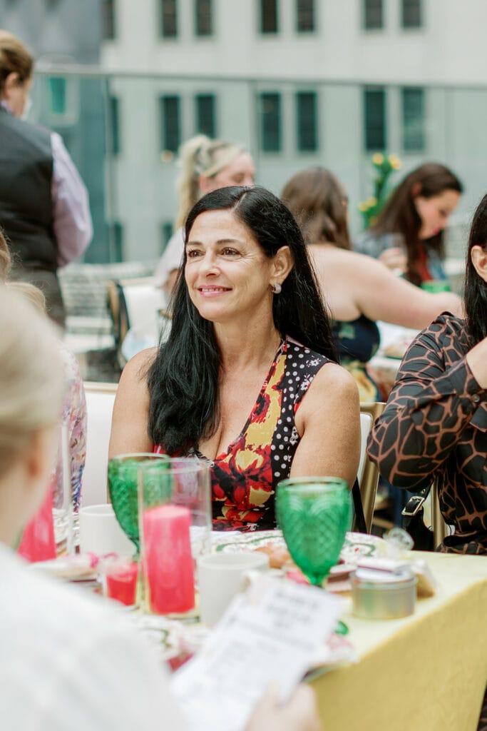 Colorful rooftop Hotel Monaco Bridal Shower