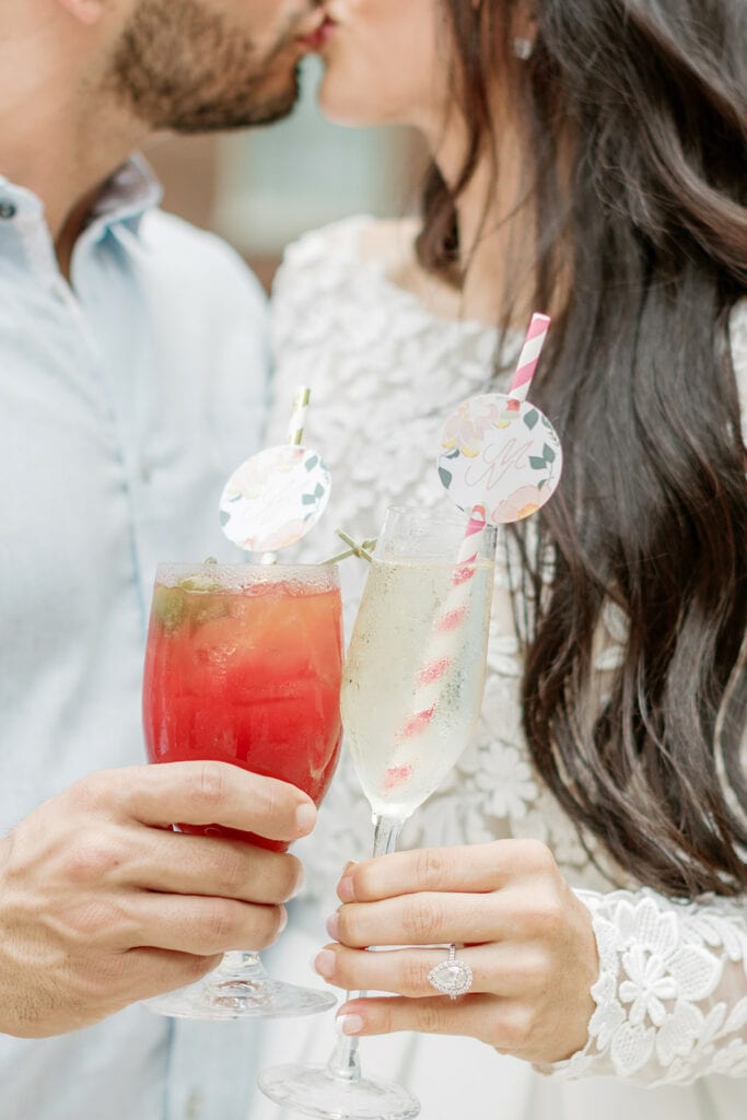 Colorful rooftop bridal shower at Hotel Monaco