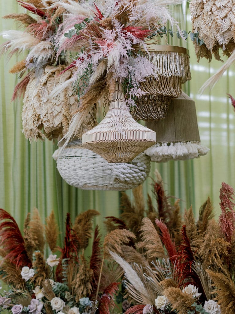 Bohemian wedding decor