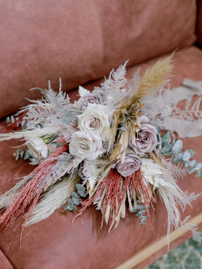 Textured wedding bouquet