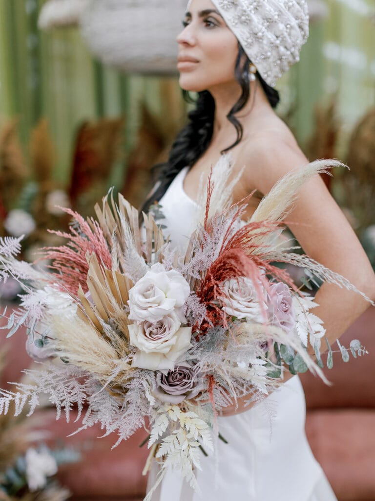 Bohemian wedding bouquet