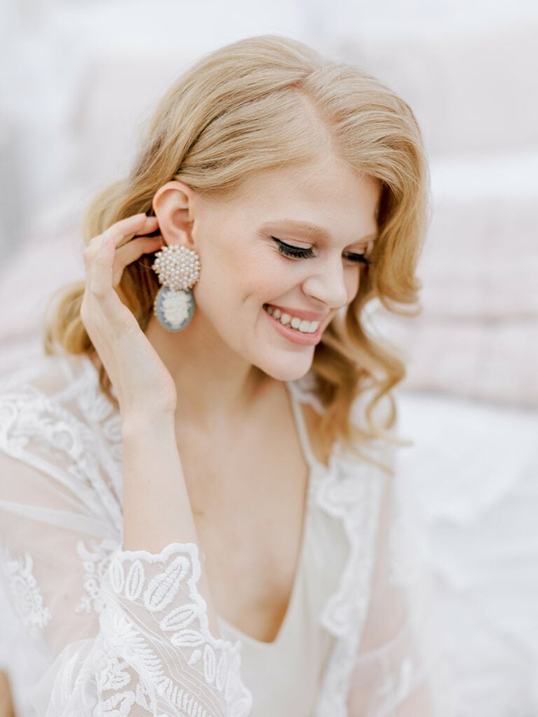 BHLDN wedding earrings