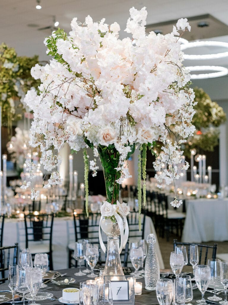 Cherry blossom wedding centerpieces