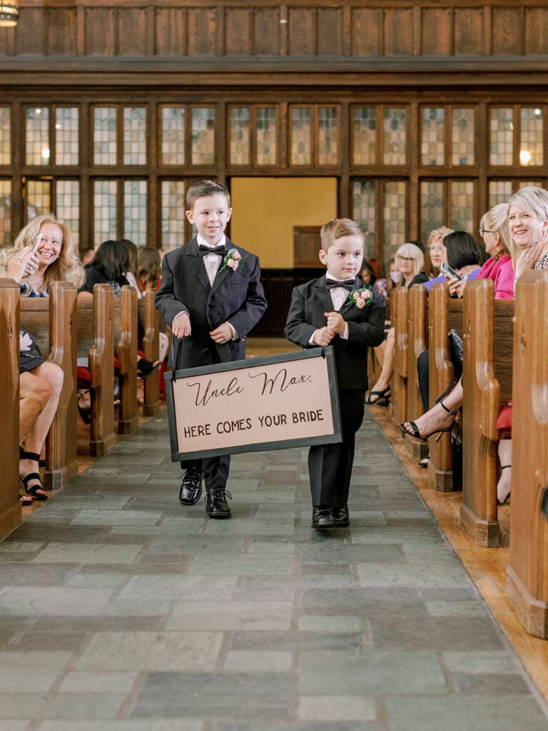 Ring bearer wedding ceremony sign