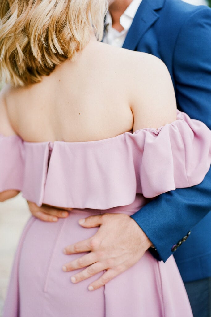 Mauve engagement photo dress