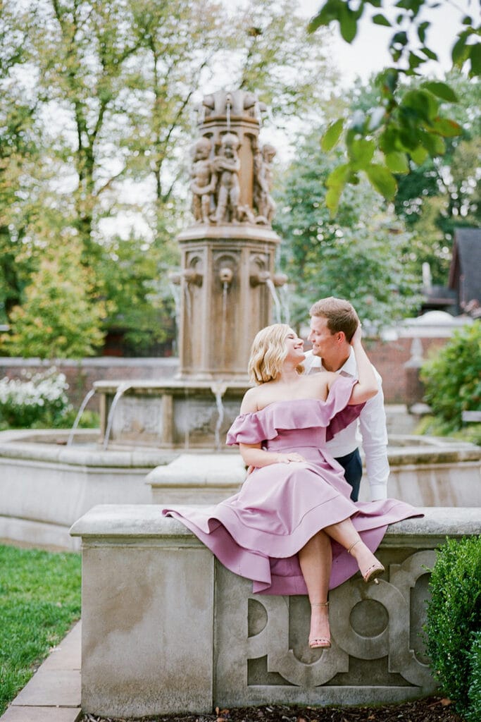 Fine art engagement session in Mellon Park