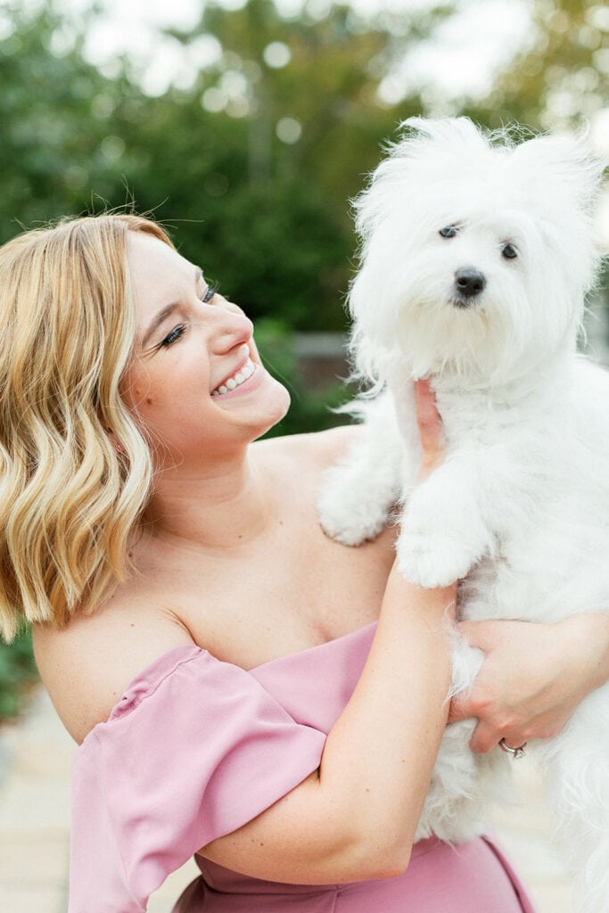 Engagement photography with pets