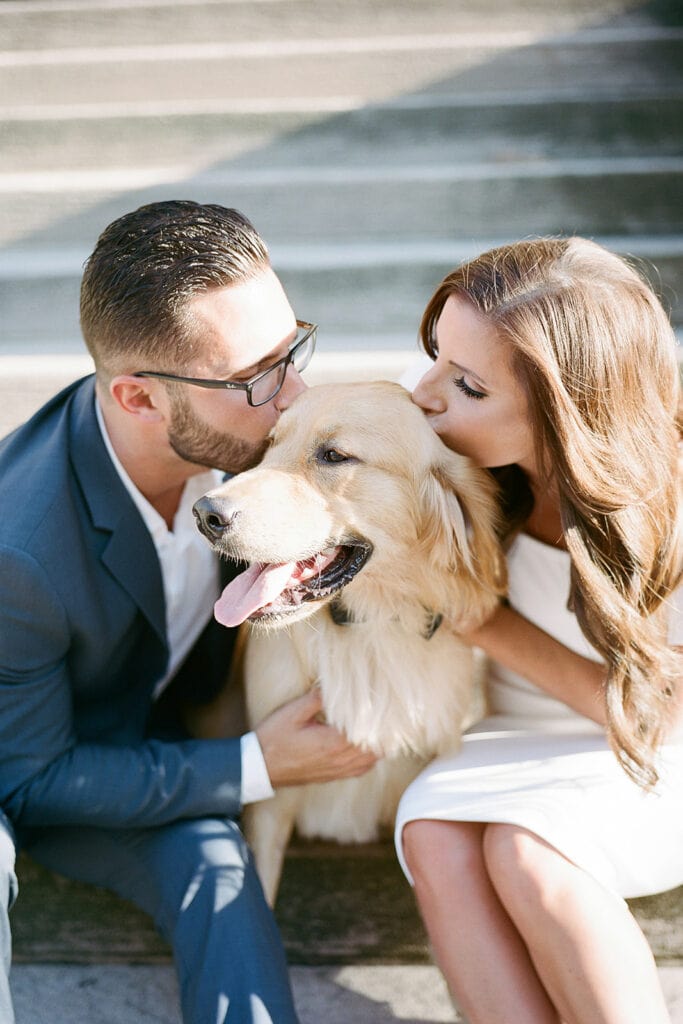 Mellon Institute engagement photos with dog