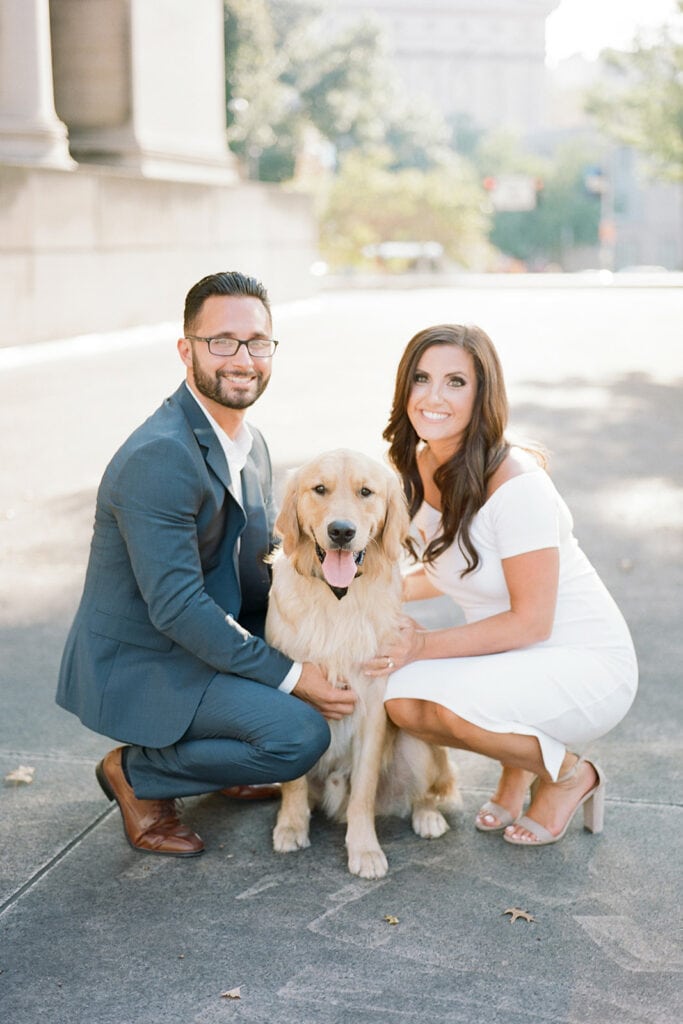 Pittsburgh engagement photos with pet