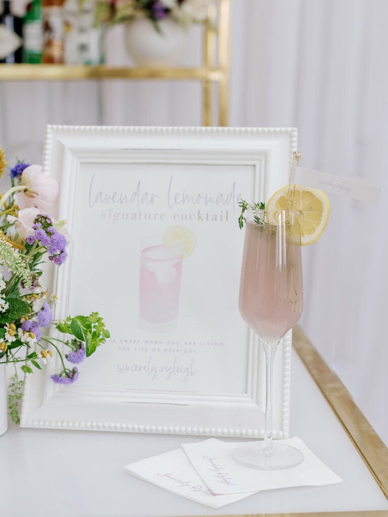 Lavender Signature Bridal Shower Cocktails