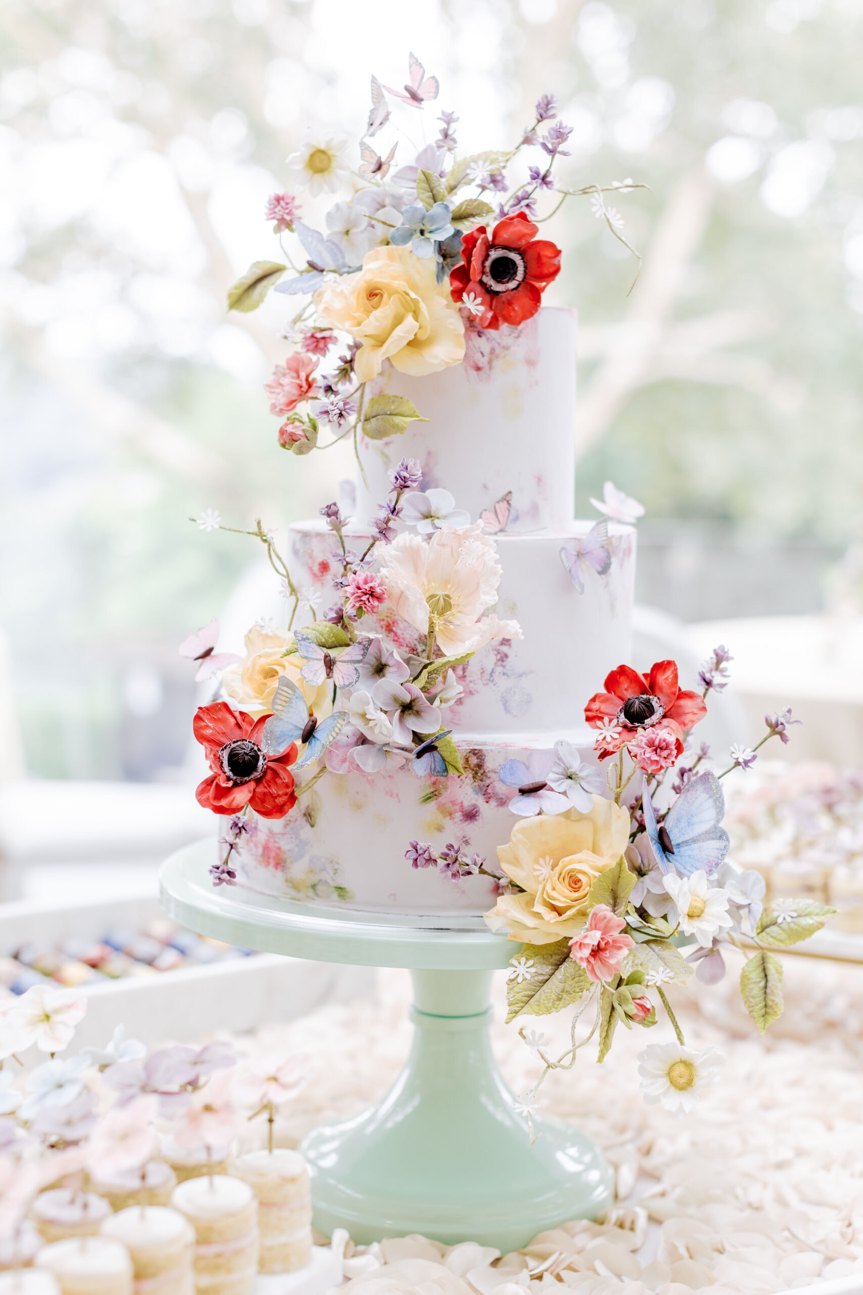 Sugar Flower Bridal Shower Cake by Alex Robba