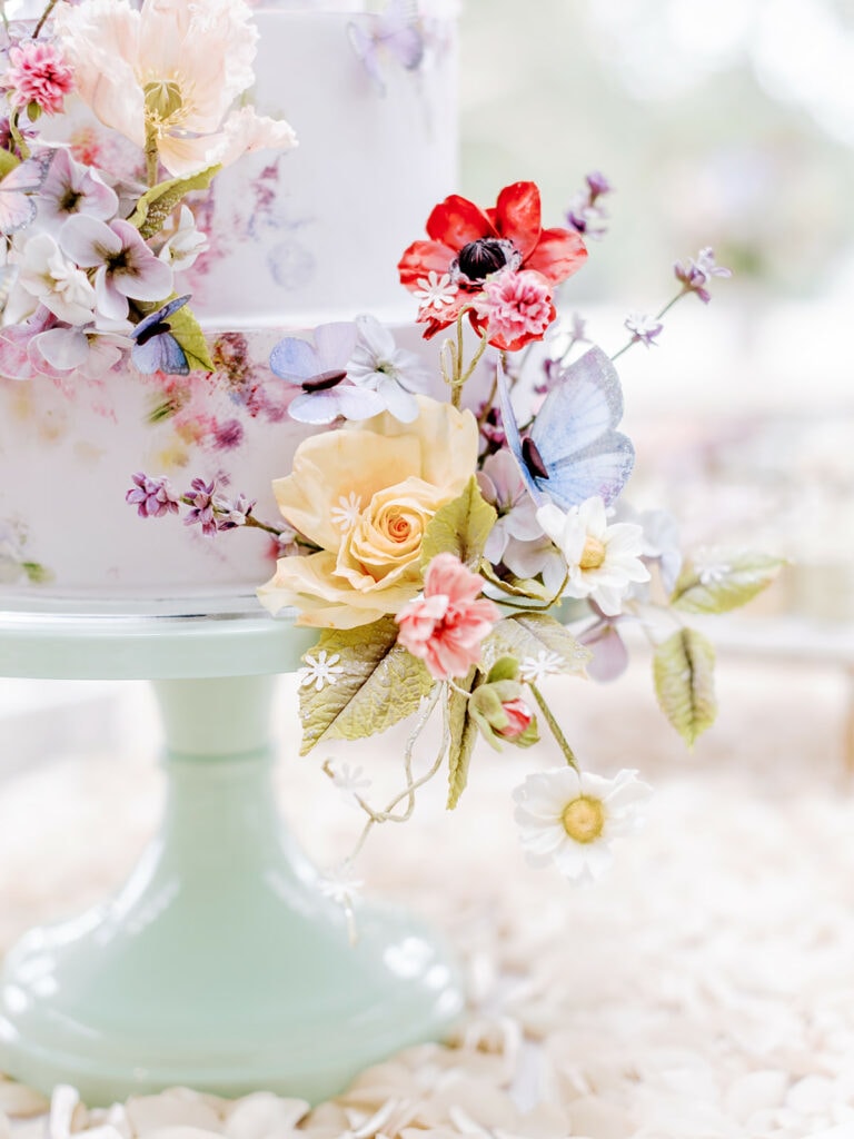 Sugar Flower Bridal Shower Cake by Alex Robba