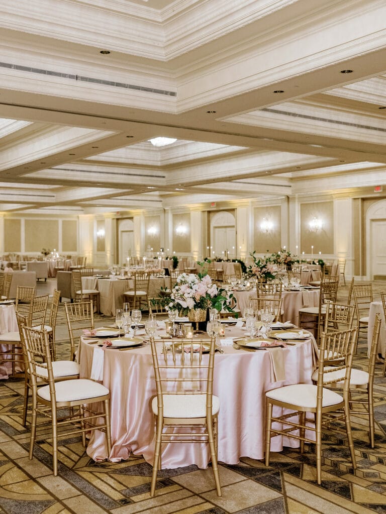 wedding reception details at nemacolin woodlands resort