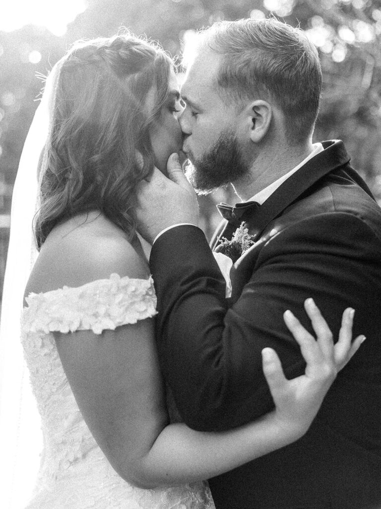 Photo of Pennsylvania bride and groom at their fall wedding.